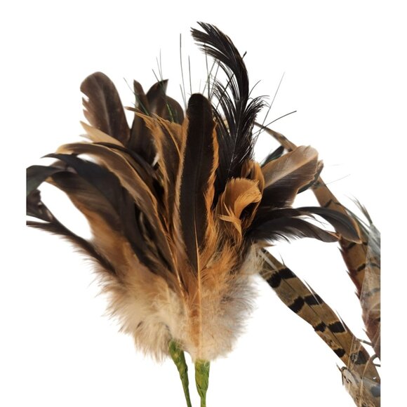 Mixed Feather Craft Lot Natural & Dyed Unopened Packs Hat & Floral Decor Use - Picture 3 of 14